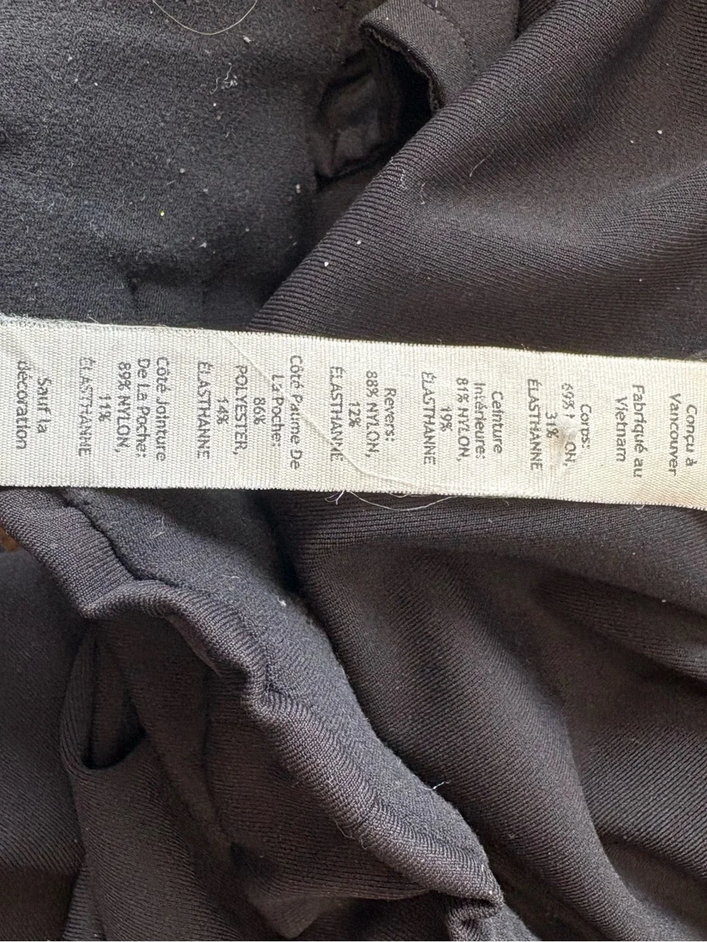 Lululemon Black Drawstring Waist Joggers